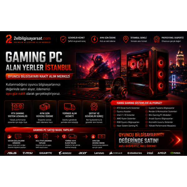 Gaming PC Alan Yerler İstanbul | Oyuncu Bilgisayarı Nakit Alım Merkezi 2