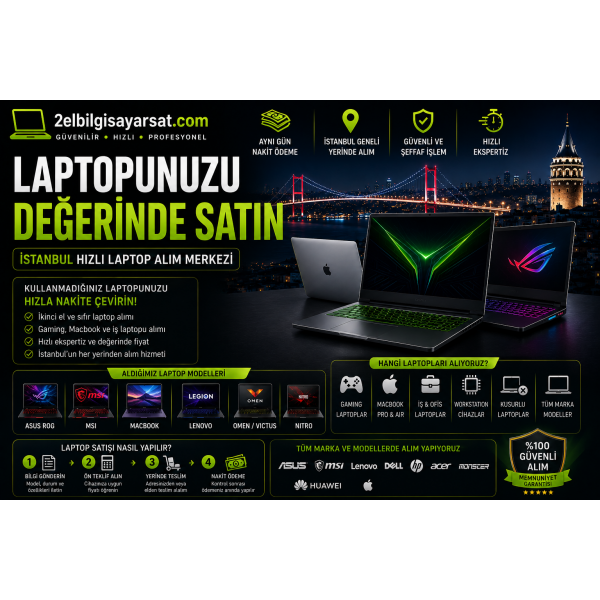 Laptopunuzu Değerinde Satın | İstanbul Hızlı Laptop Alım Merkezi
