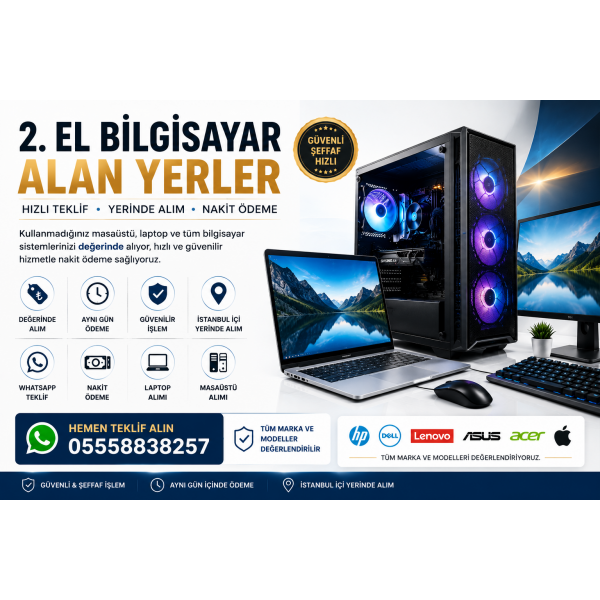 Laptop Satışı İçin Güvenli Yöntemle