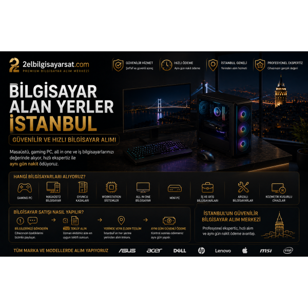 Bilgisayar Alan Yerler İstanbul | Güvenilir ve Hızlı Bilgisayar Alımı