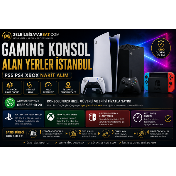 Gaming Konsol Alan Yerler İstanbul | PS5 PS4 Xbox Nakit Alım