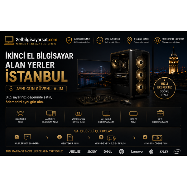 İkinci El Bilgisayar Alan Yerler İstanbul | Aynı Gün Güvenli Alım
