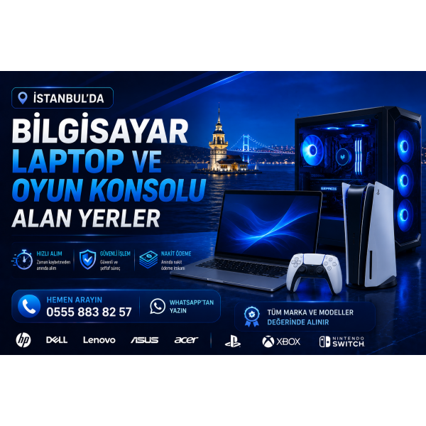 İstanbul’da Bilgisayar Laptop ve Oyun Konsolu Alan Yerler