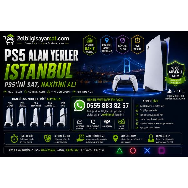 PS5 Alan Yerler | Nakit Alım